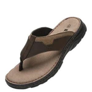 Tong cuir homme confort trekking