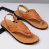 Tong cuir homme plage été