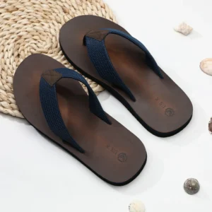 Tong cuir homme semelle fine