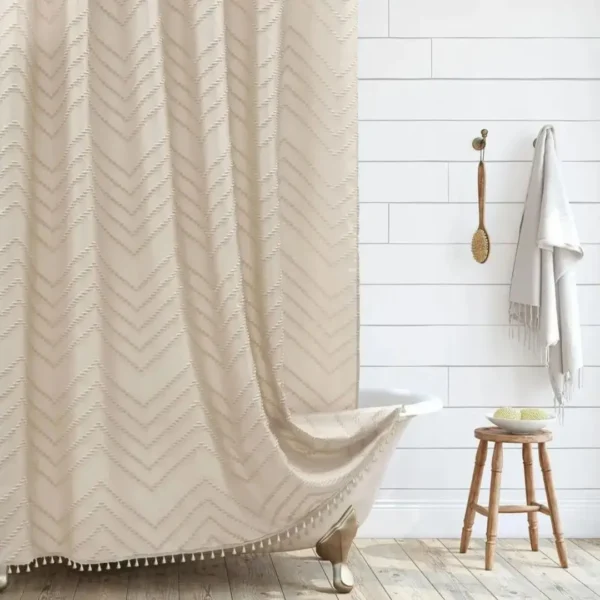 Rideau de douche chevron boho