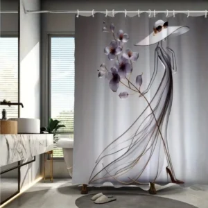 Alternative view of Rideau de douche femme chic