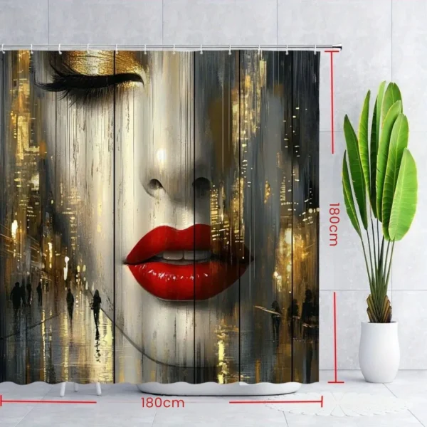 Rideau de douche visage urbain – Image 3