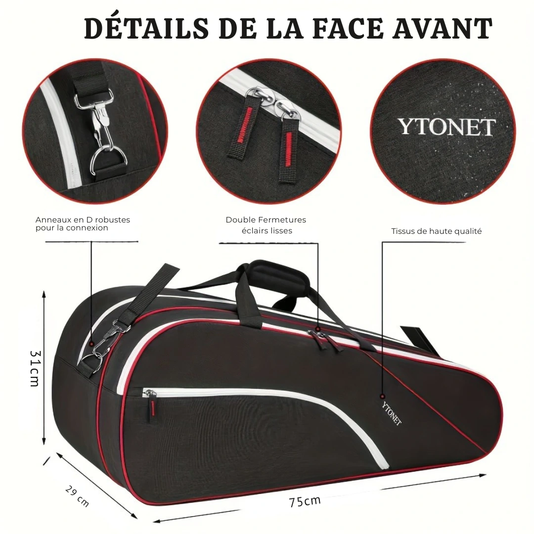 Sac raquettes badminton grande capacité – Image 8