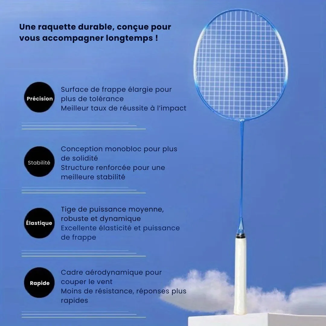Raquettes badminton compétition fer et volant – Image 6