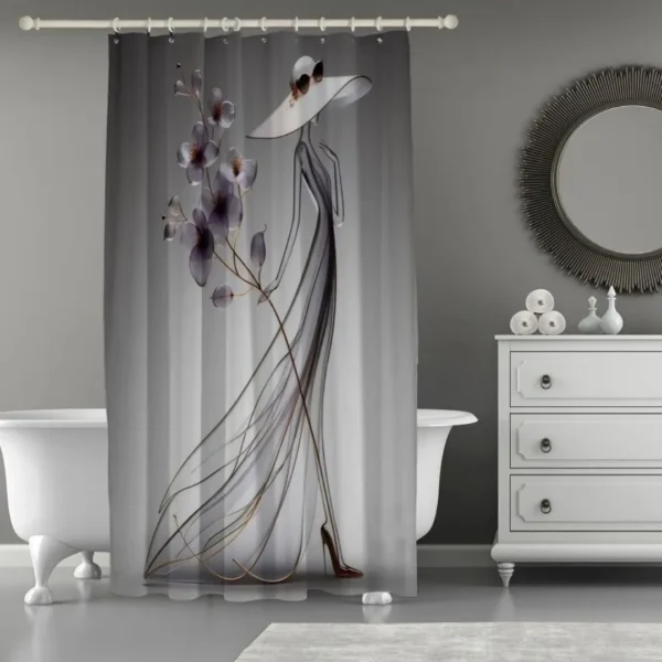 Rideau de douche femme chic – Image 4