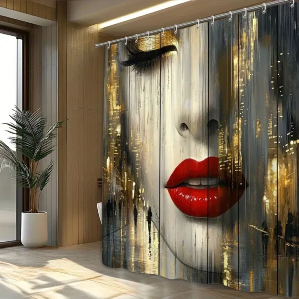Rideau de douche visage urbain – Image 2