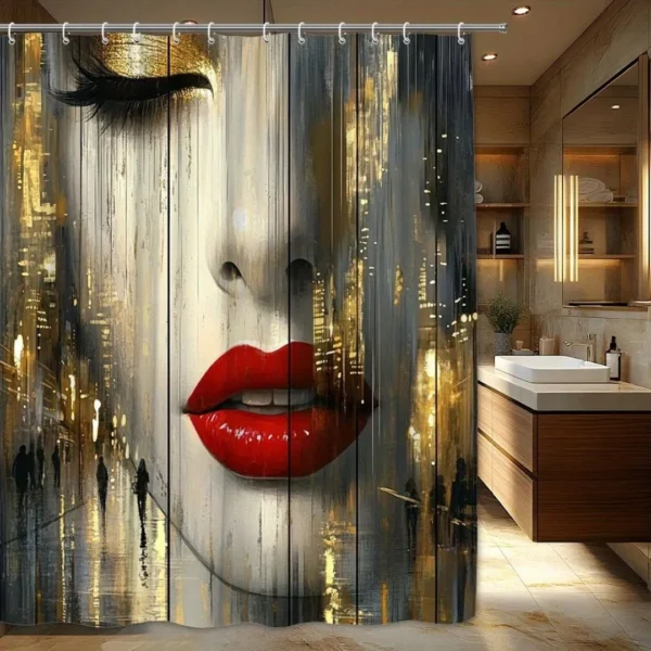 Rideau de douche visage urbain