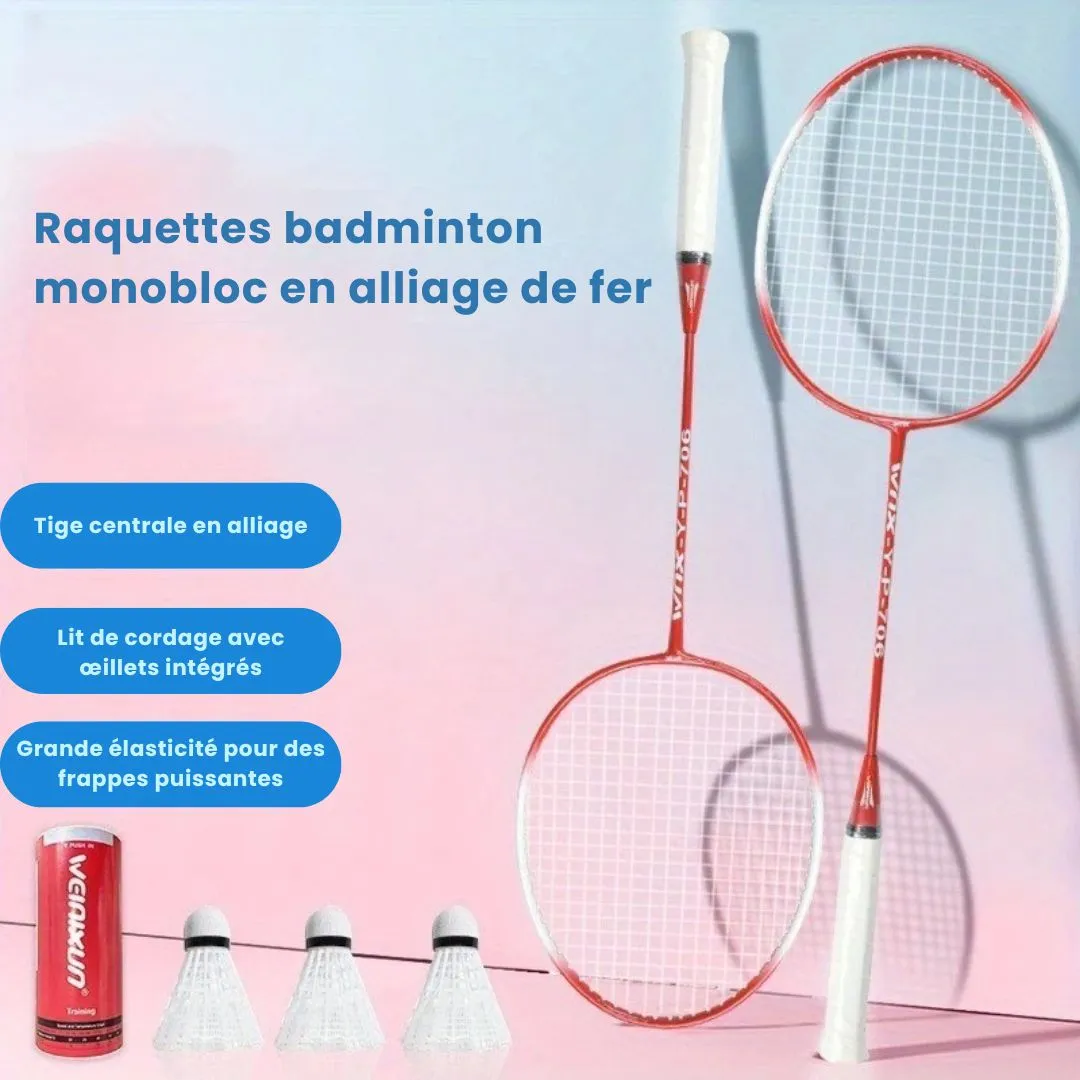 Raquettes badminton compétition fer et volant – Image 8