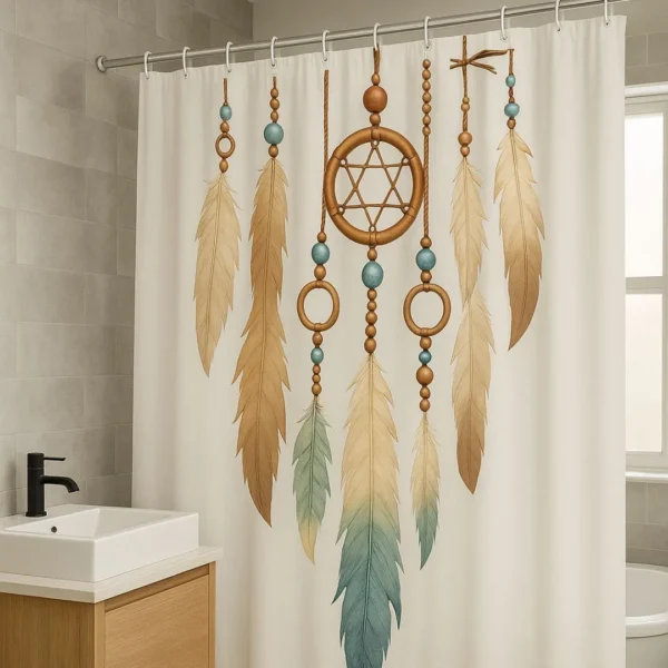 Rideau de douche attrape-rêves bohème – Image 4