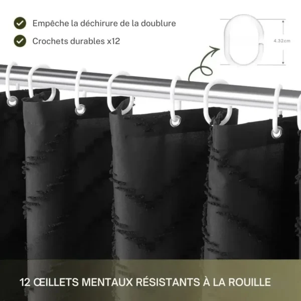Rideau de douche chevron boho – Image 2