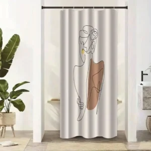 Alternative view of Rideau de douche femme abstraite