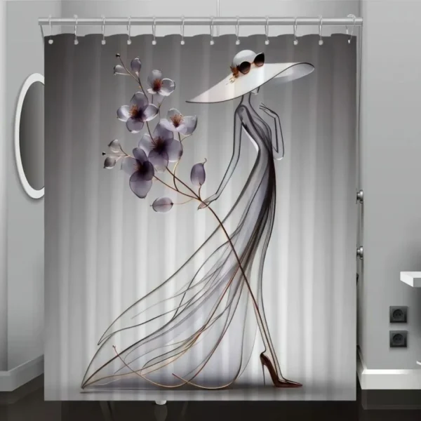 Rideau de douche femme chic – Image 6