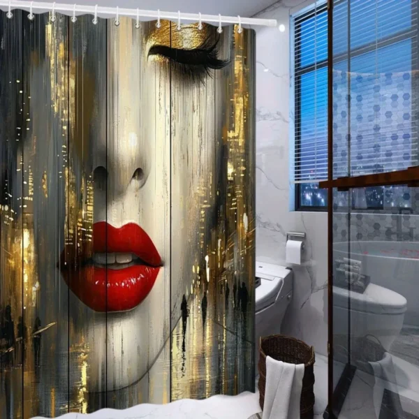 Rideau de douche visage urbain – Image 5