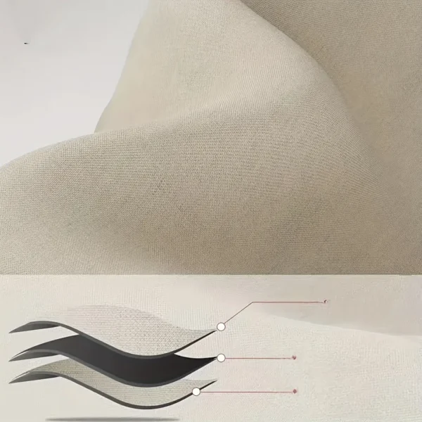 Rideau de douche lin opaque épais – Image 7