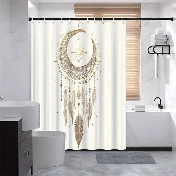 Rideau de douche lune bohème – Image 6