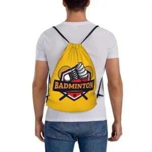 Sac badminton cordon design bouclier sporty
