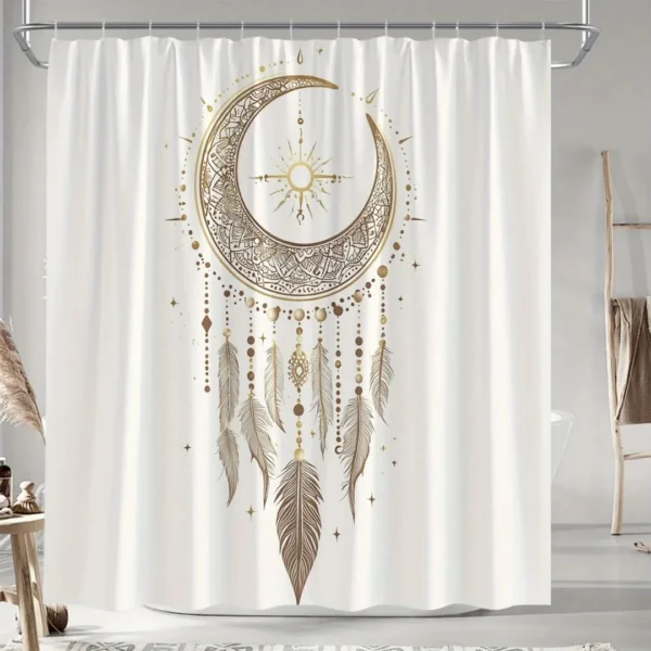 Rideau de douche lune bohème – Image 2