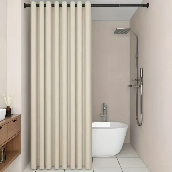 Rideau de douche lin opaque épais – Image 10