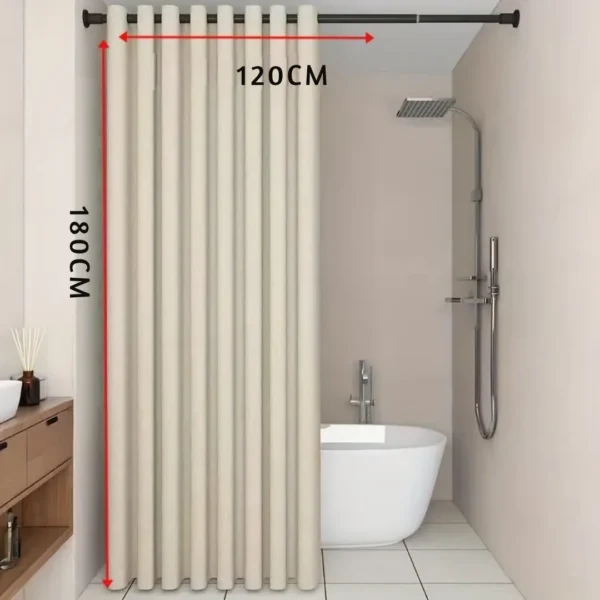 Rideau de douche lin opaque épais – Image 4