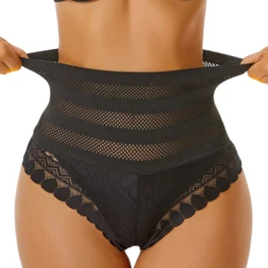 Culotte gainante dentelle taille haute