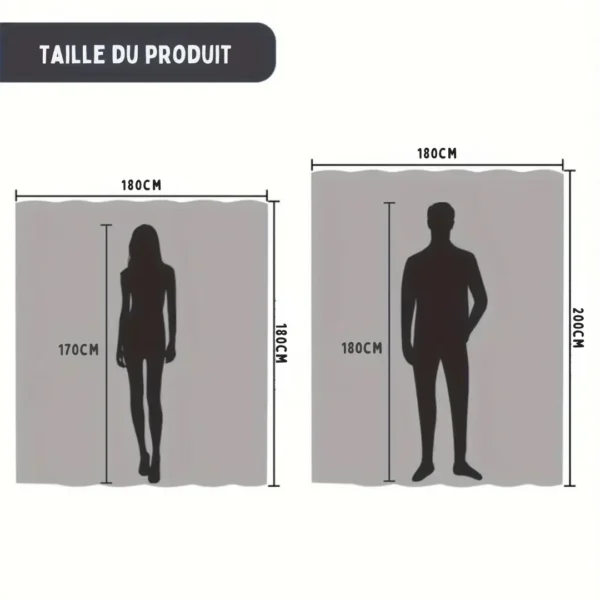 Rideau de douche à rayures fines – Image 4