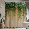 Rideau de douche bambou lierre