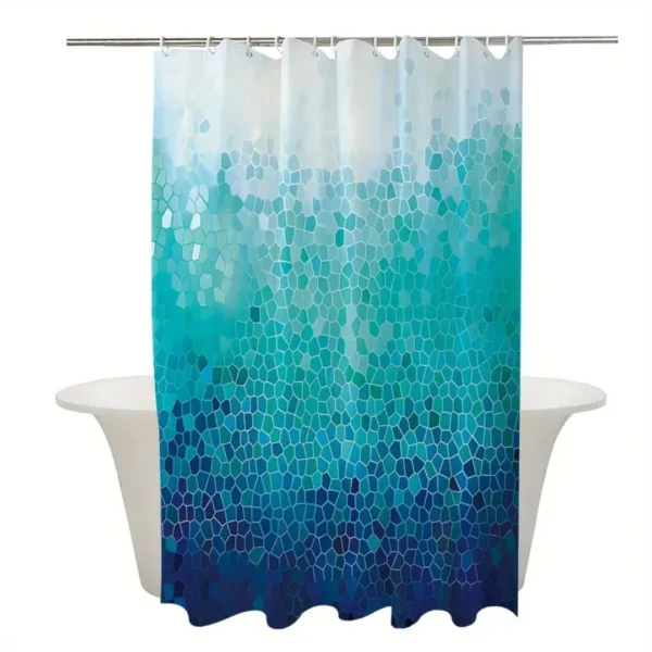 Rideau de douche bleu dégradé – Image 2