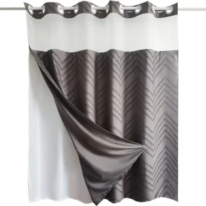 Rideau de douche double couche luxe