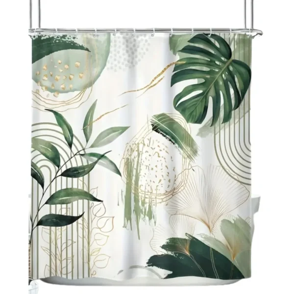 Rideau de douche feuilles bohème