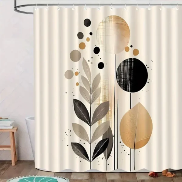 Rideau de douche feuilles d’art – Image 4