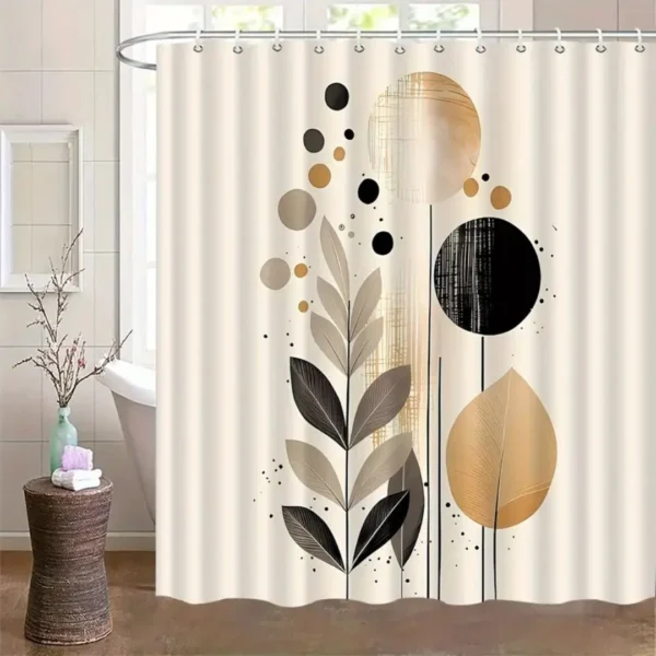 Rideau de douche feuilles d’art