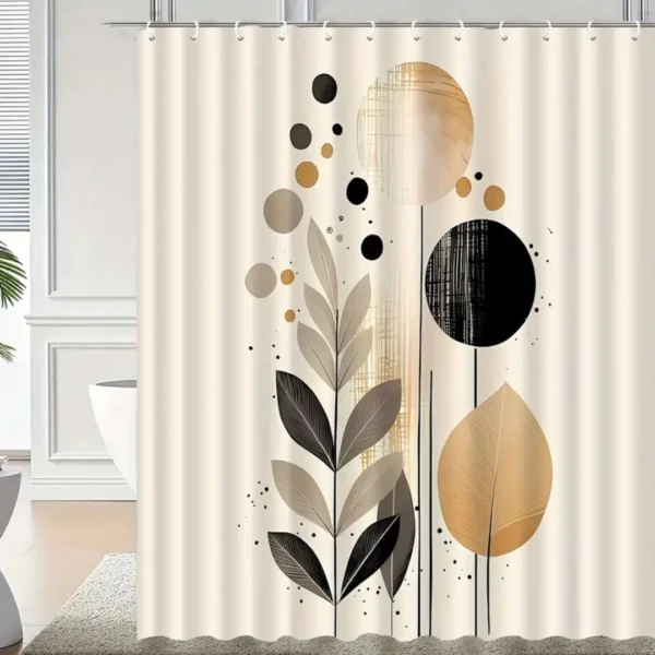 Rideau de douche feuilles d’art – Image 2