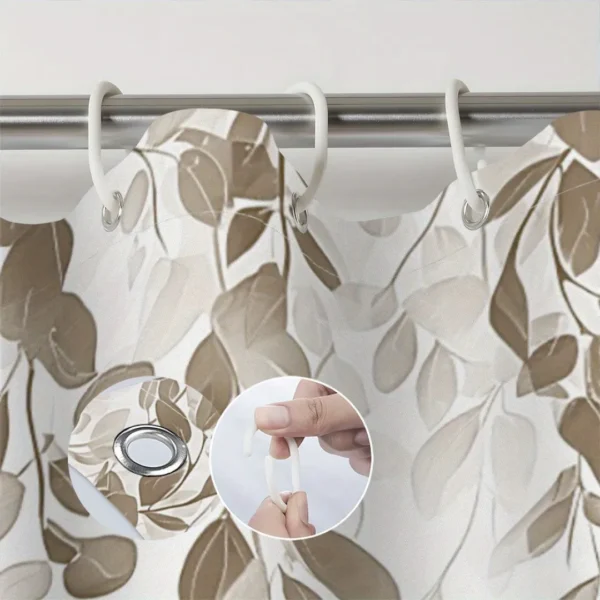 Rideau de douche feuilles suspendues – Image 4