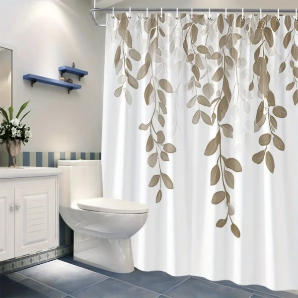 Rideau de douche feuilles suspendues – Image 5