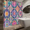 Rideau de douche floral mandala lin