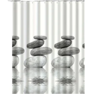 Rideau de douche galets zen