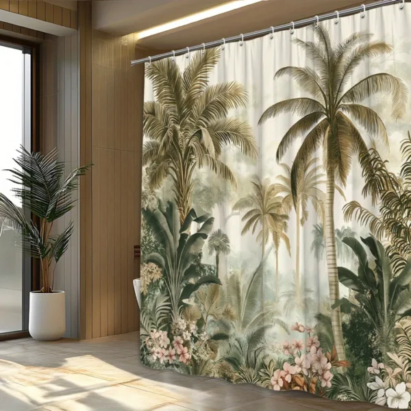 Rideau de douche jungle vintage – Image 4