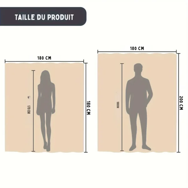 Rideau de douche lin carreaux bohème – Image 3
