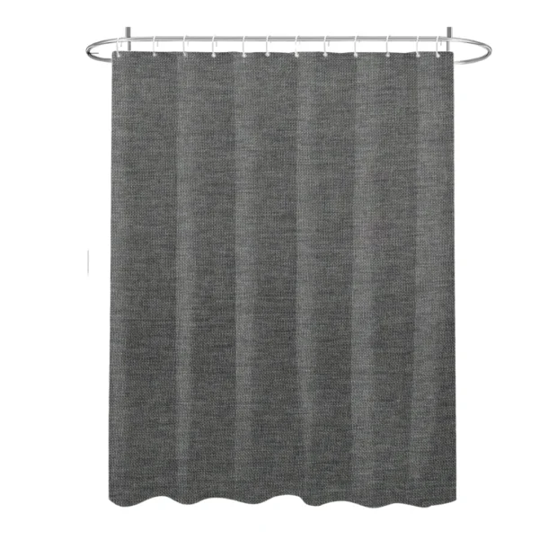 Rideau de douche lin foncé – Image 7