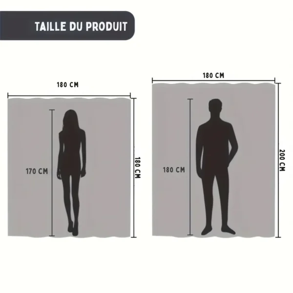 Rideau de douche lin texturé croûte – Image 3
