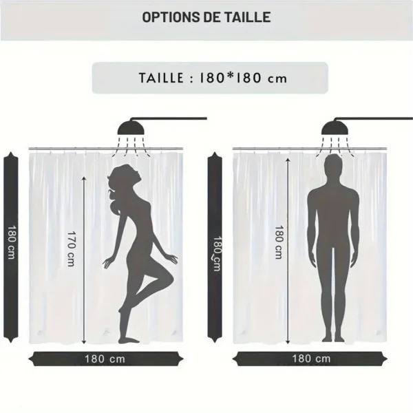Rideau de douche motif dégradé – Image 4