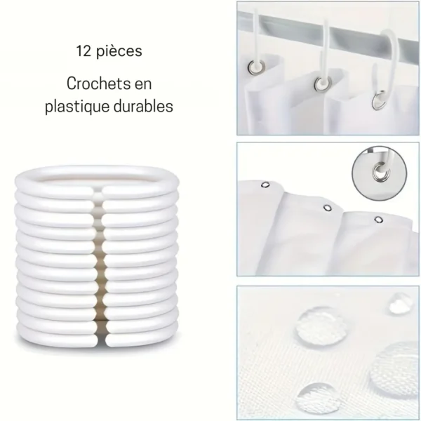 Rideau de douche rigide abstrait – Image 6