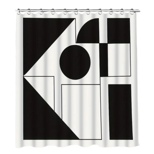 Rideau de douche rigide géométrique – Image 10