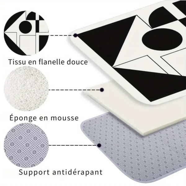 Rideau de douche rigide géométrique – Image 8