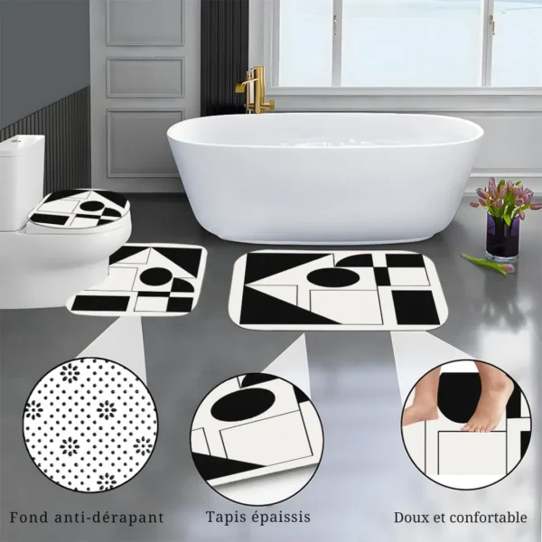 Rideau de douche rigide géométrique – Image 5