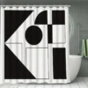 Rideau de douche rigide géométrique