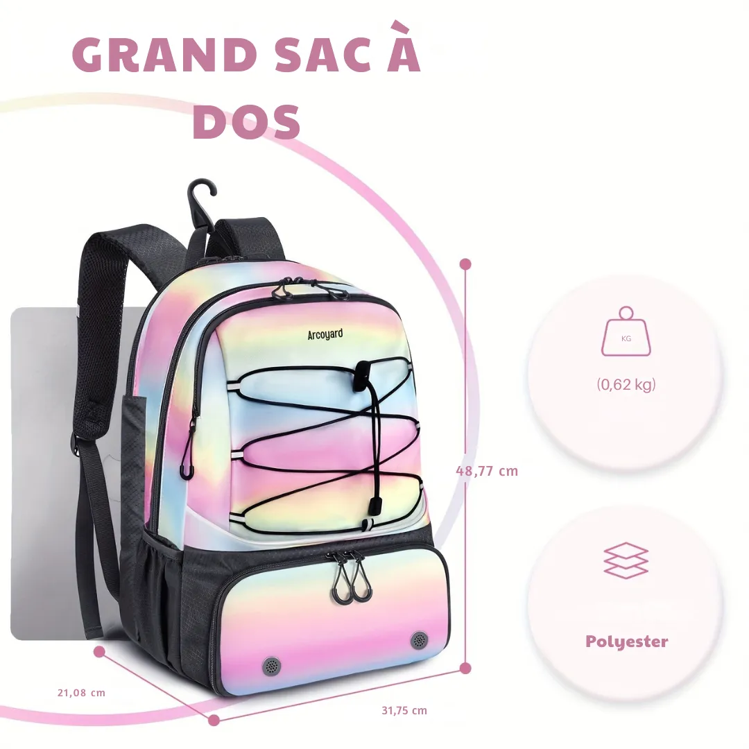 Sac à dos badminton multipoches sport – Image 3