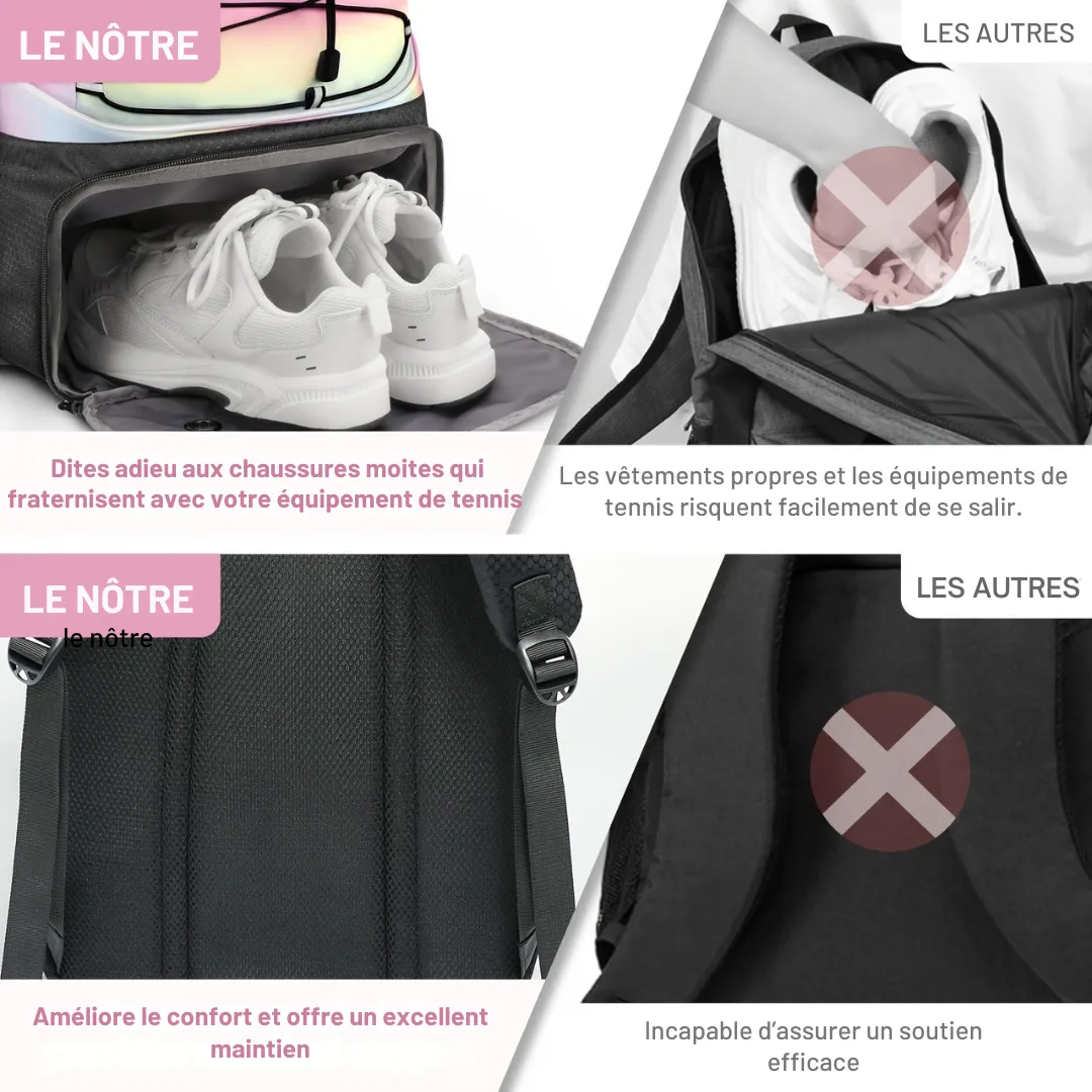 Sac à dos badminton multipoches sport – Image 6