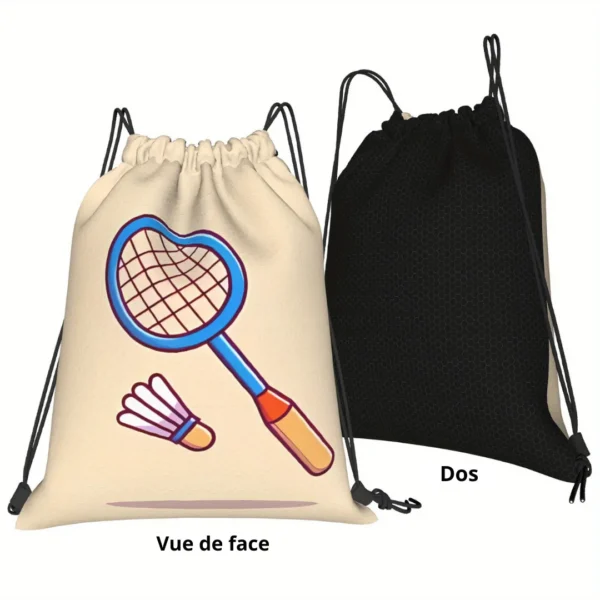 Sac badminton cordon design ludique – Image 5