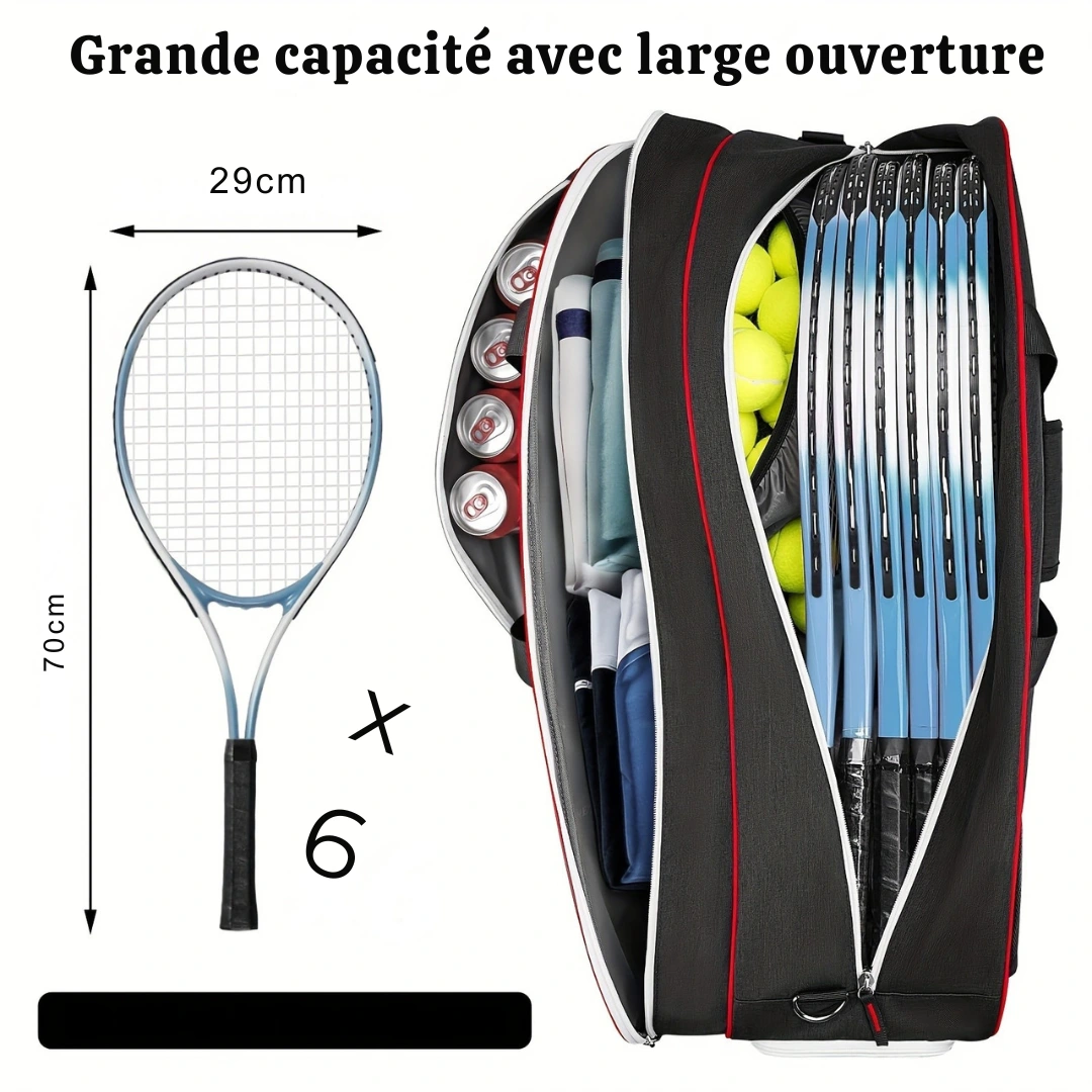 Sac raquettes badminton grande capacité – Image 7